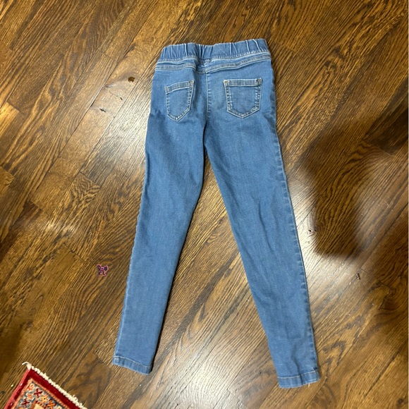 Hanna andersson stretch elastic waist denim skinny jeans size 8 girls euc - Picture 3 of 7